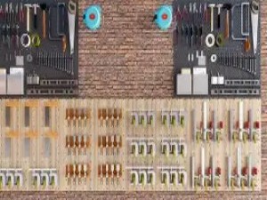 家庭工具与维修材料的“工具墙+零件库”可视化工作室方案