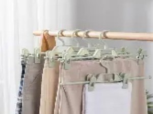  围巾、丝巾、披肩的“无痕折叠悬挂法”