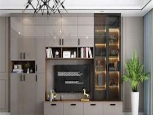 定制满墙电视柜：整合墙面，实现巨量收纳