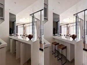 利用中岛与吧台实现厨房收纳的立体延伸